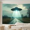 1 Alien Backdrop Banner - Durable For Birthday Anniversary Holiday UFO Alien Scene - Indoor/ Party Decor Decor Decor High Quality Print UFO
