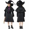Halloween Costume Robe Wizard Witch Cosplay Outfit Adults Kids Unisex Fantasy Role Play Party Dress