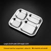 316 Stainless Steel Divided Lunch Tray