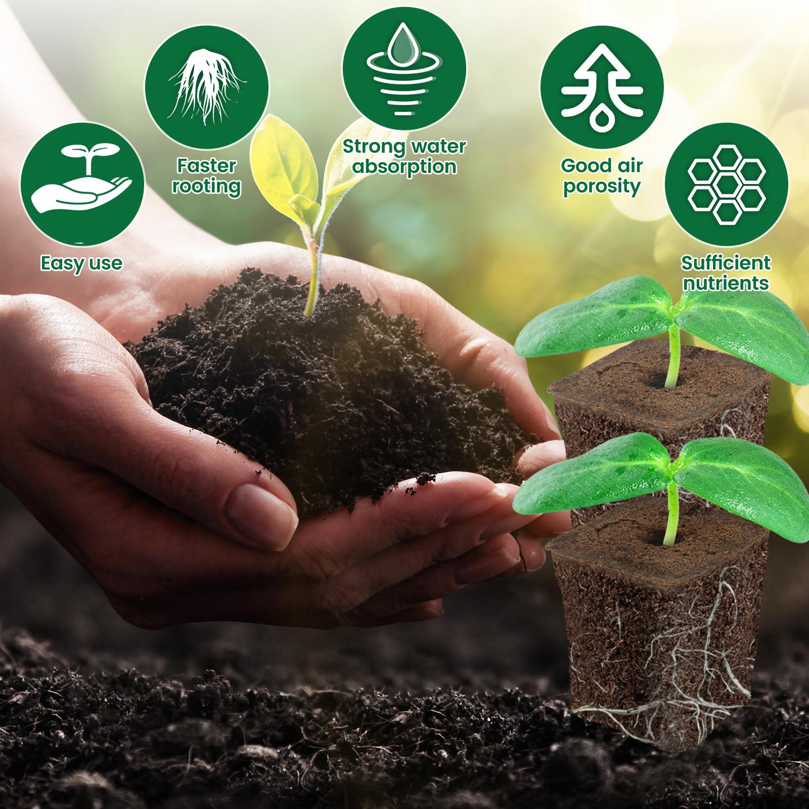 50/100Pcs Seed Grow Sponges Water Absorbent Hydroponic Pods Kit Replacement Root Garden Plant plant Nutrients Growing System
