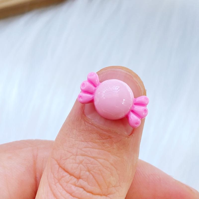 50Pcs New Cute Mini Resin Heart-Shaped /Candy Flat back Cabochon Scrapbook Kawaii DIY Embellishments Accessories