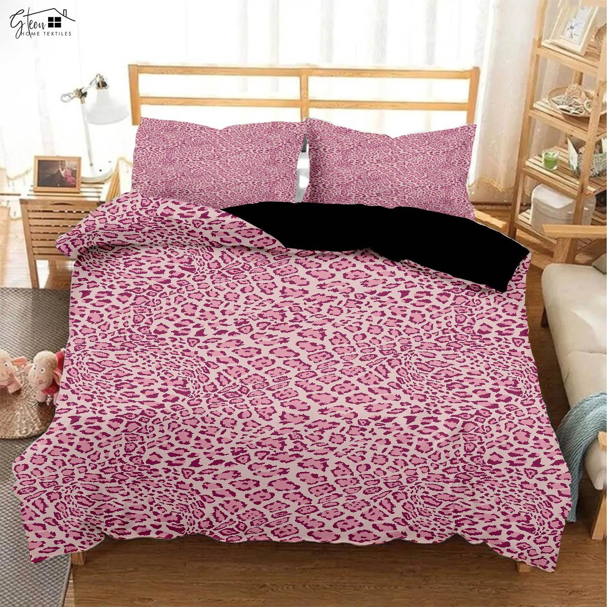 

2 предмета с текстурой меха животного леопардовый 3D принт пододеяльник для детской комнаты пододеяльник наволочка комплект из трех предметов EU 135x200cm 2PCS