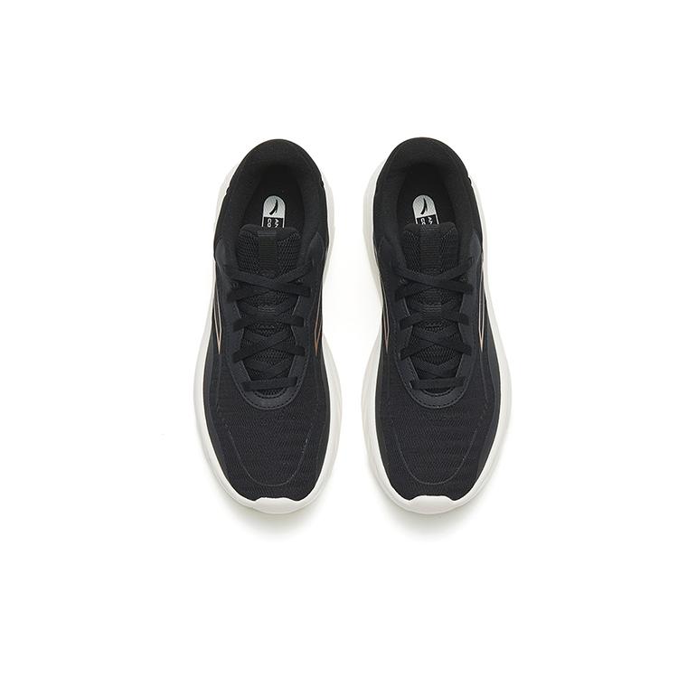 Anta Lightweight Cushioning Low top Running Shoes Women's Black Gold White 122247715-3