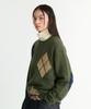 NONBLANK Argyle Pattern Knit_Arborist Green