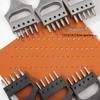 Five-Prong 6.5mm Round Hole Leather Punch Tool for DIY Crafting
