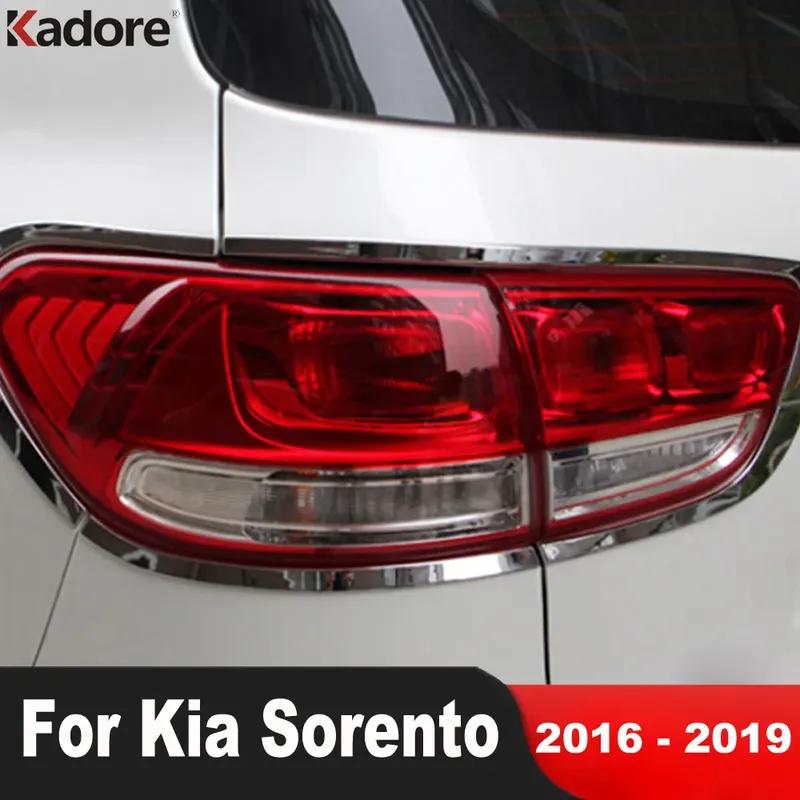 Rear Tail Light Lamp Cover Trim For Kia Sorento 2016 2017 2018  ABS Chrome Car Taillight Taillamp Frame Trims Accessories