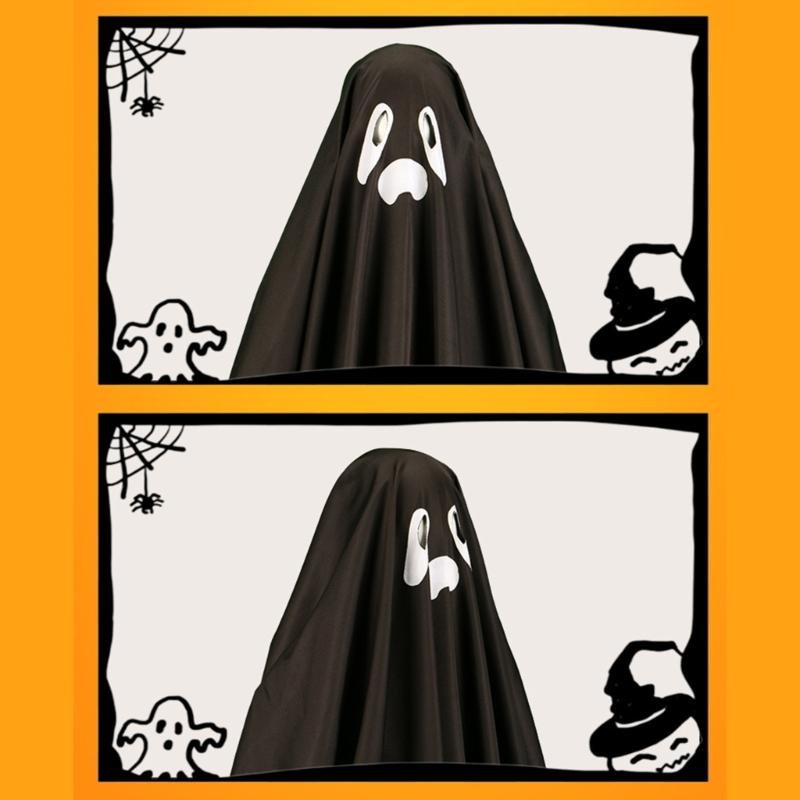 Kids Halloween Scary Hooded Cape, Halloween Scary Cloak Cosplay Costumes Halloween Cape Scary Costume