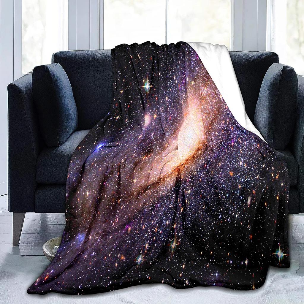 universe and the starry sky Printed Blanket for Bed Travel Camping Living Room Office Conditioning Blanket for All Seasons Gifts
