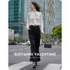 GIOVANNI VALENTINO Women's Long Sleeve Tie-Neck Shirt