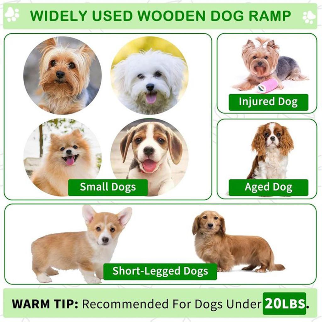 Pet Ramp Dog Steps For Bed Non-Slip Injured And Older Pets Cats Steps Safety Aid For High Places Home Couch Sofa Bedroom