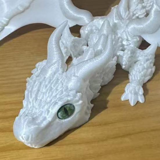 Dragon Imprimat 3D cu Aripi Strălucitor în Întuneric Model de Dragon Flexibil Articulat Jucărie Animal Fidget pentru Decor Masă Acasă Birou