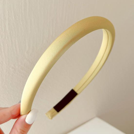 Women Headband Candy Color Sponge Filling Elastic Fit Hair Hoop Daily Commuting School Hair Accessory
