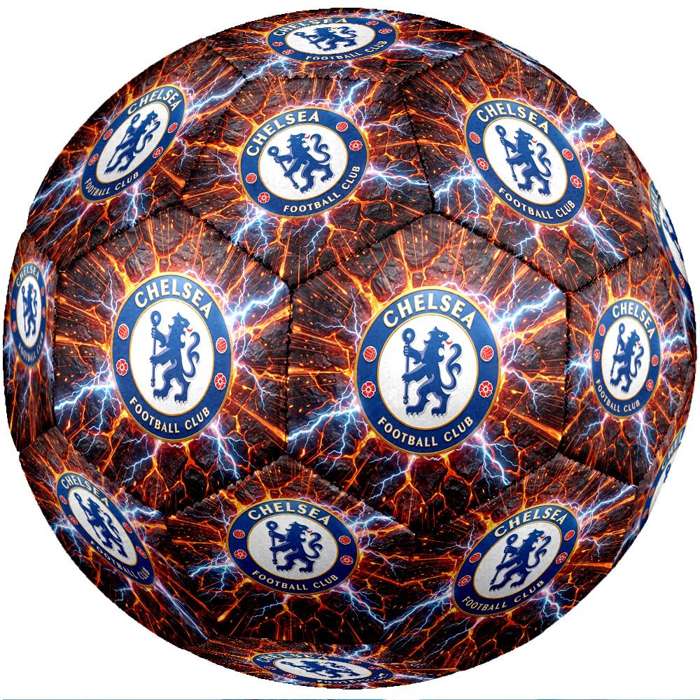 Chelsea FC Theme Soccer Ball Size 5 Soccer Ball Soft Touch Professional Training Football for Outdoor Sports