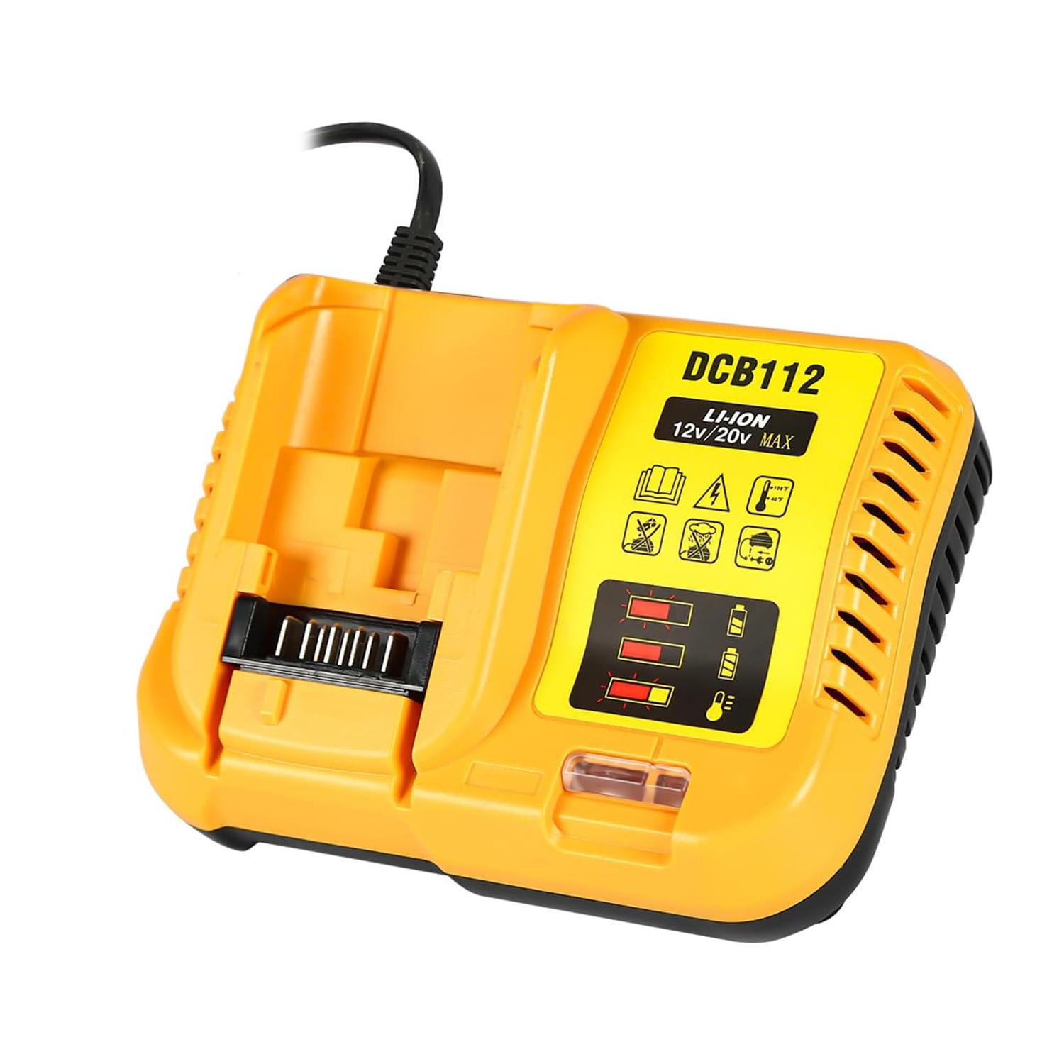 

DCB112 Li-ion Battery Charger For 10.8V 12V 14.4V 18V 20V Battery DCB118 DCB101 DCB127 DCB609 DCB200 DCB140 DCB105 DCB200 US жёлтый
