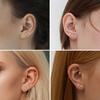 8 Pairs Flat Back Stud Earrings Sets for Multiple Piercing Small Silver Flat Back Surgical Steel Tiny Ball Pearl Cubic Zirconia