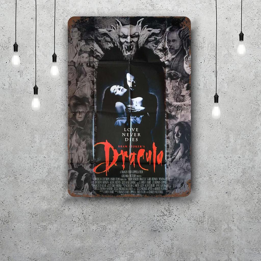 bram stokers dracula Vintage Metal Tin Signs Posters Decor Retro Metal Plaque Wall Art Decor for Garage Bar