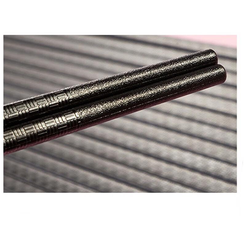 Homeglen Schwarze Legierung Essstäbchen, 100 Paar