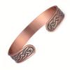 European and American Retro Water Ripple Magnetic Antique Red Copper Popular Opening Adjustable Magnet Energy Bracelet