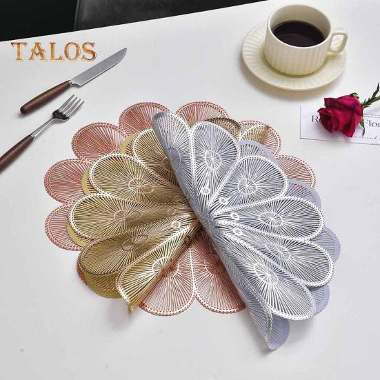 PVC Placemat Heat Insulation Table Mat Cup Pads Non-Slip Coaster for Dining Table Protects Table from Burns Stains Home Kitchen Bar Decor