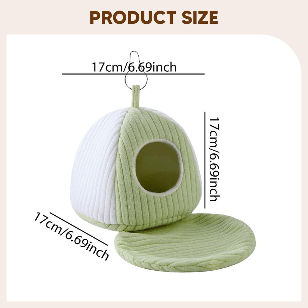 Bird Nest for Cage Easy Installation, Cozy, Indoor Outdoor Hanging Hammock Shed for African Grey