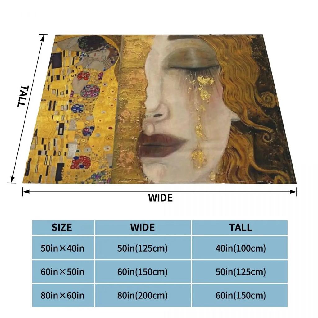 Tree Of Life Stoclet Frieze Gustav Klimt Blankets Fleece Novelty Warm Throw Blanket for Bedspread Autumn/Winter