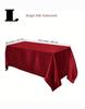 Satin Rectangular Tablecloth Smooth Silk Like Fabric For Wedding Party Banquet Outdoor Event Holiday Dinner