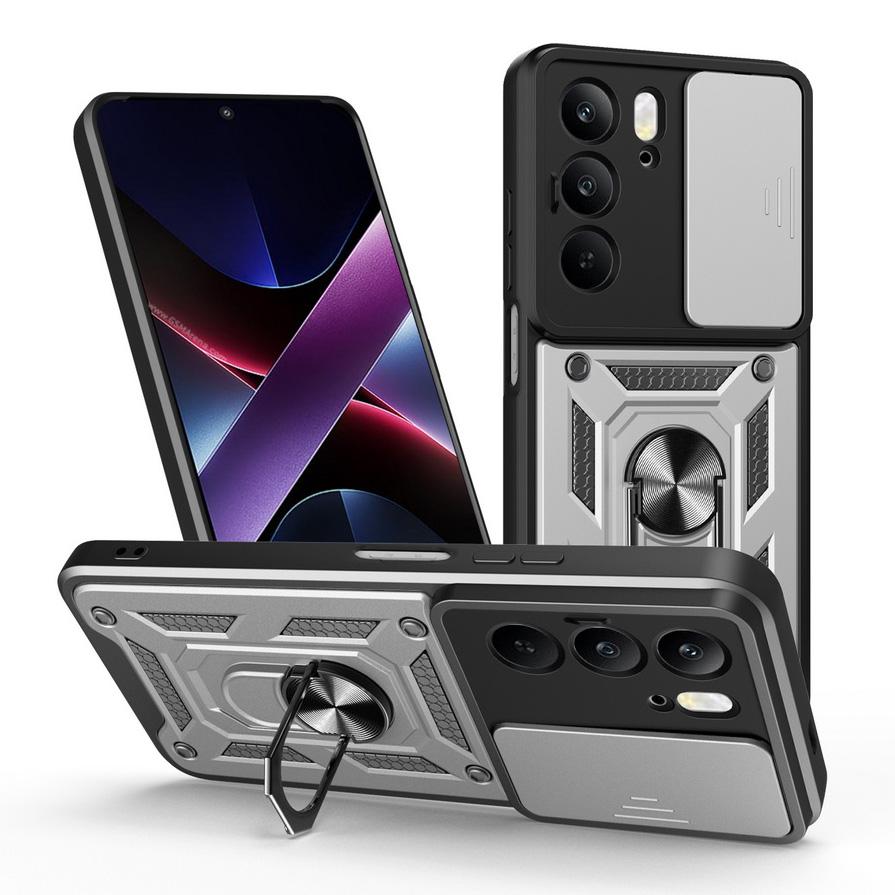 Custodia Protettiva per Fotocamera per Realme C75 C61 C63 C65 C67 C51 C53 C55 C35 C21y Realme 14X GT 7 Pro 3 Neo 5 V60 Pro Cover ad Anello Armatura
