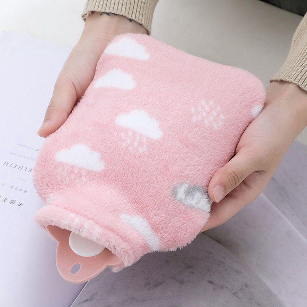 PVC Cartoon Pig Hot Water Bag with Plush Cover Hand Warmer Portable Hot Water Bottles  Foot
