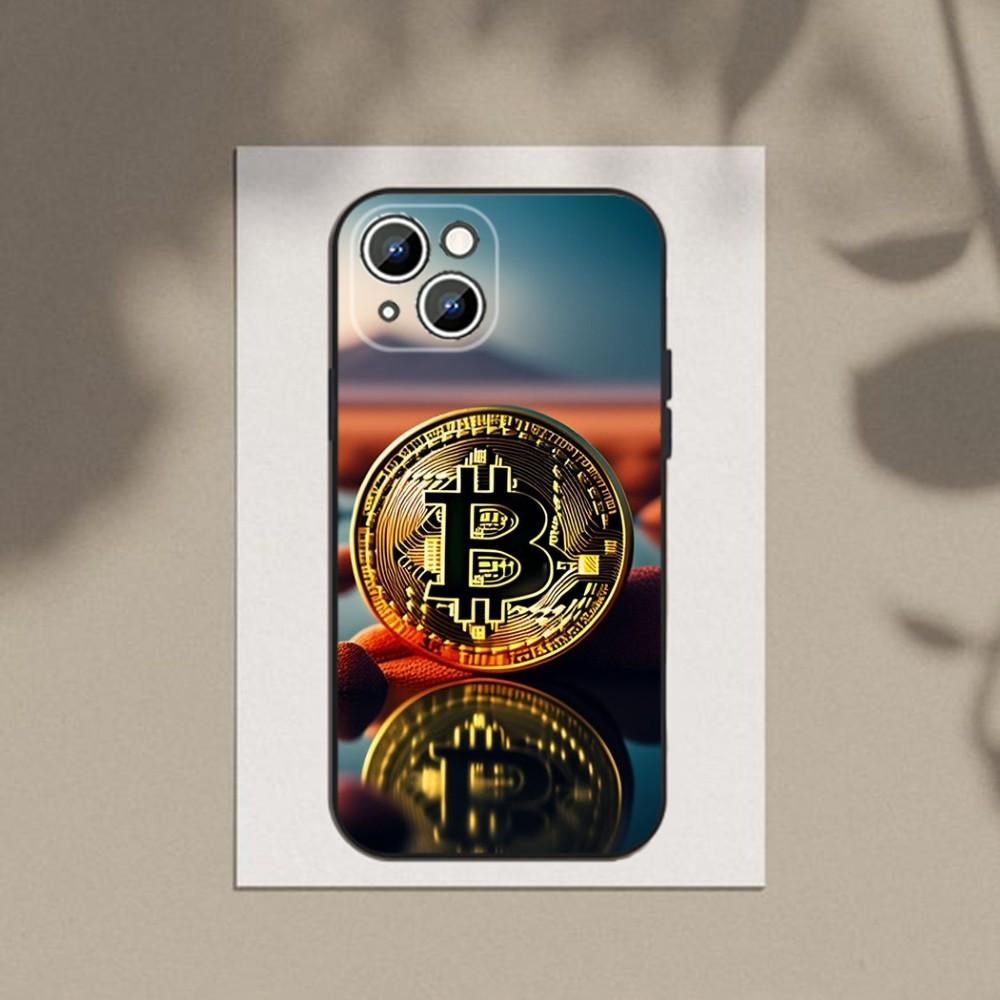 Bitcoin Phone Case Phone Case For Apple iPhone 15,14,13,12,11,XS,XR,X,8,7,Pro,Max,Plus,mini Silicone Black Cover