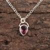 Pear Rhodolite Gemstone 925 Silver Artisan Ethnic Engagement New Pendant Jewelry PP-56-9