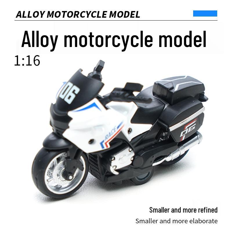 1:16 Alloy Pull-Back Motorcycle Toy - Durable, Drop-Resistant Gift for Kids