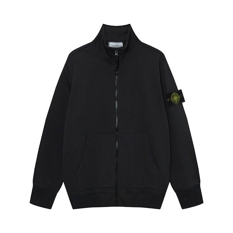 Stone Island Compass Patch Basic Hoodless Sweatshirt Loose Fit Men Women Casual Daily Wear