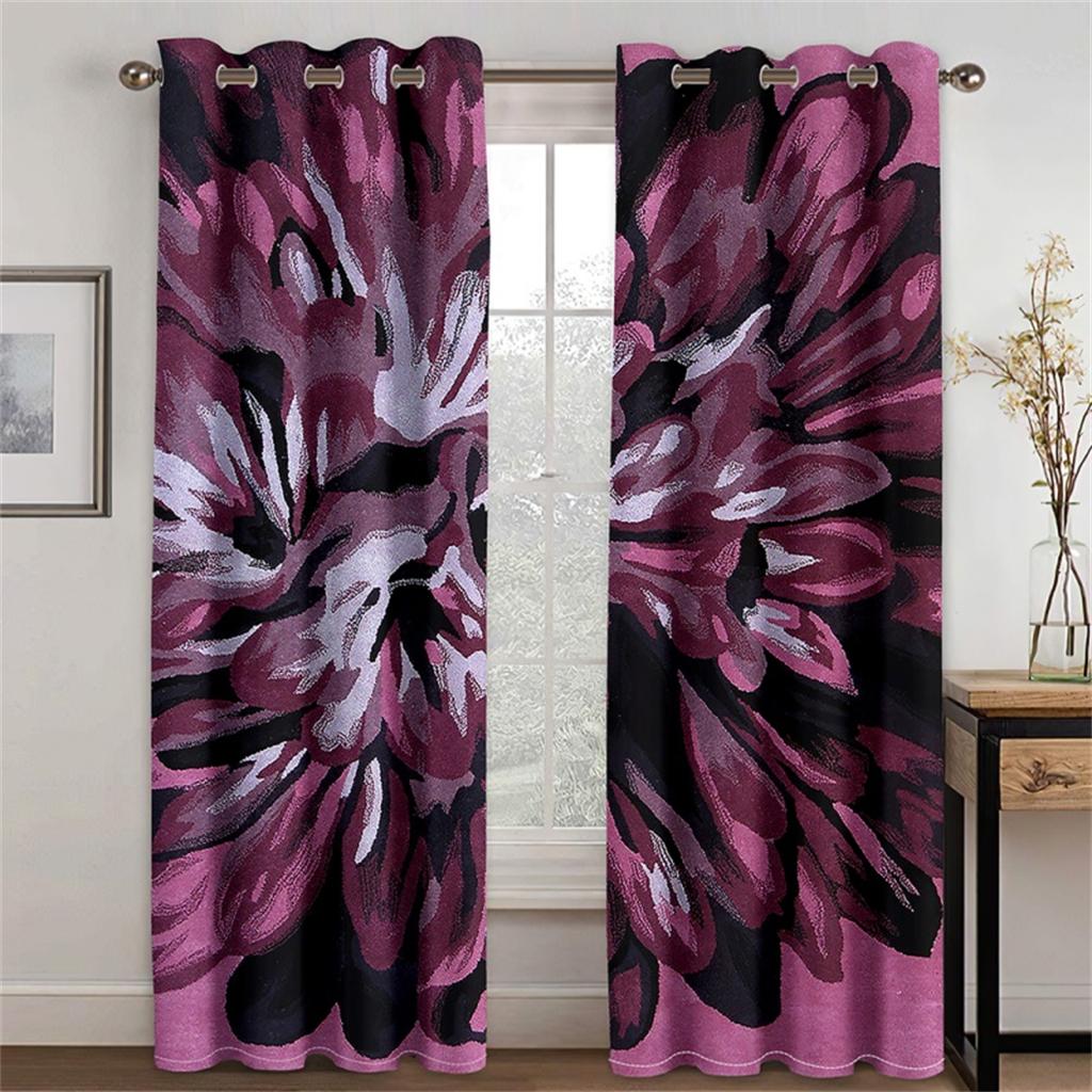 2 Panel Rotating Color Innovative Curtains Visual Impact Applicable Living Room Bedroom Kitchen Balcony Window Decoration