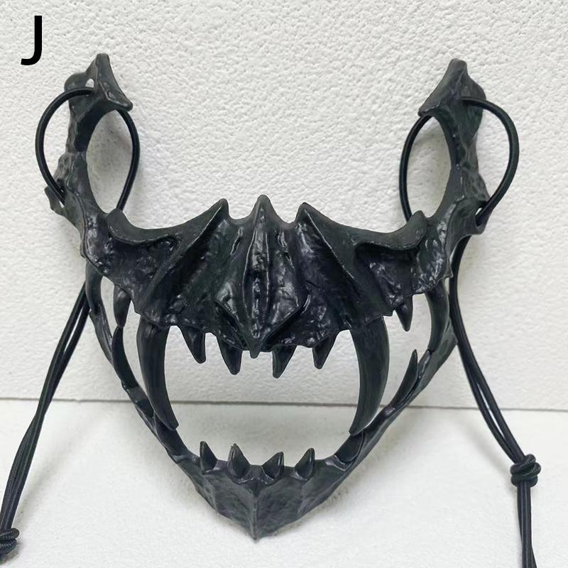 Halloween Anime Halbgesichtsmaske Tierskelett Maske Drachengott Skelett Cosplay