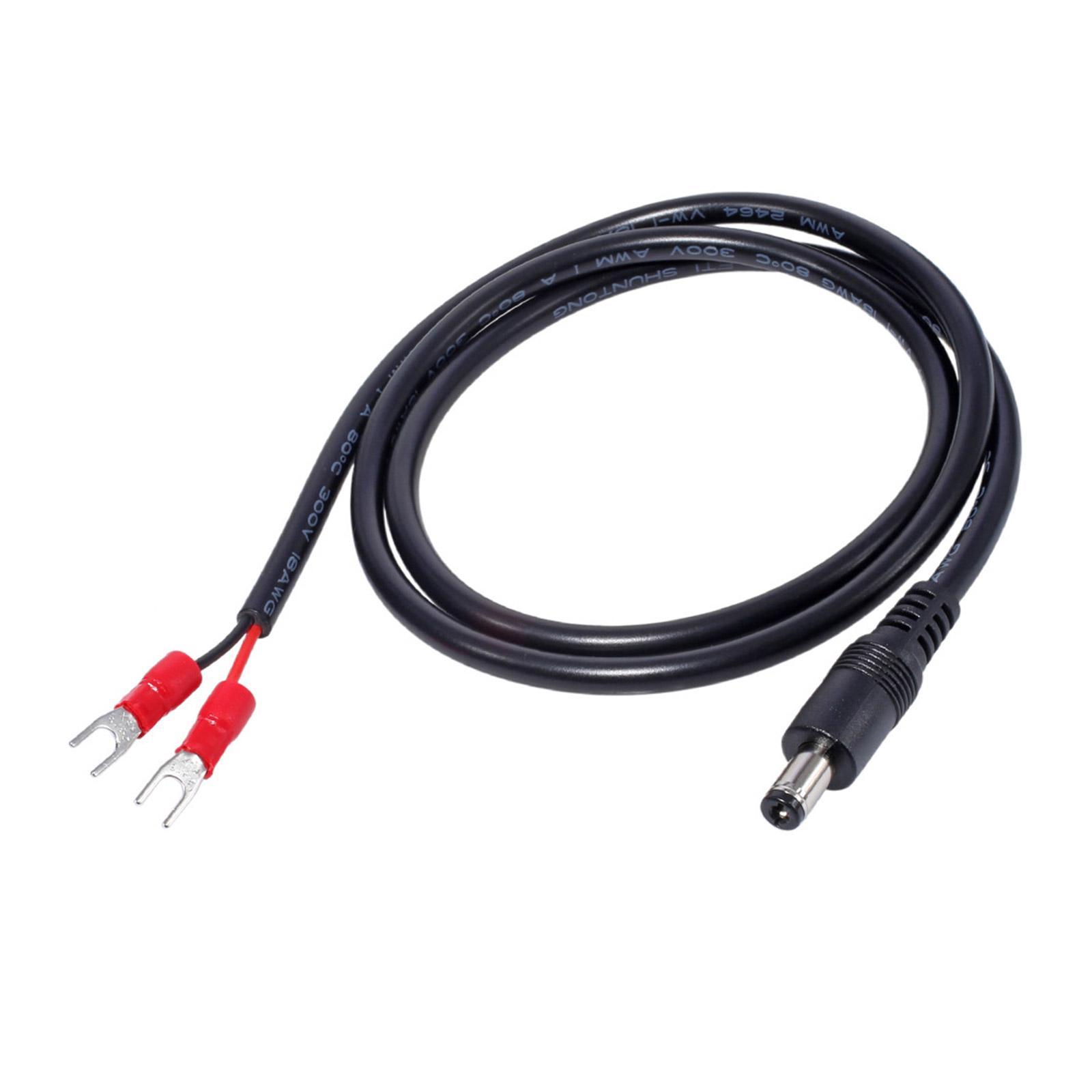 

Portable DC5521 Power Cord 5.5x2.1mm Power Supply Cable with UT Terminal for Speaker LED Lamp Various Electronic Devices красный