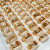 10Pcs Classic 4 Claw Crystal Zircon Ring Bride Wedding Jewelry Alloy Ring