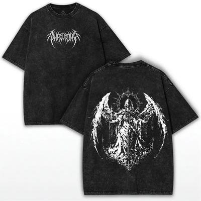 Y2K Gothic Angel Graphic Tee Vintage Streetwear Shirt