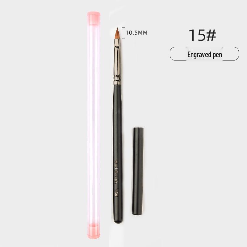 Japanese Nail Art Pen Set: 16-Piece Gel Polish Liner, Drawing, Carving, and Blending Brushes.