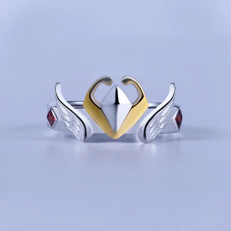 Anime Saint Seiya Knights of the Zodia Pegasus Cosplay Ring Unisex Adjustable Alloy Cartoon Rings Jewelry Accessories Props Gift