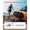 Carrello Kayak SucceBuy Capacità 150 lbs Trolley per Stand Up Paddle Board con Ruote in Gomma Solida da 10 Pollici e Cavalletti per Paddleboard