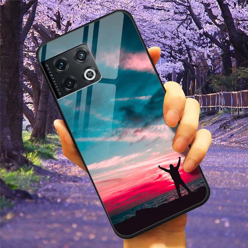 Für OnePlus 10 Pro 5G Hülle 6,7'' Gehärtetes Glas Sternenmarmor Harte Rückseite für One Plus 10Pro Funda Capa Oneplus10pro Coque
