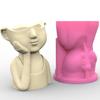 Silicone Molds Resin Casting Mold Home Decorations Cute Boy Candle Cup Mold Flowerpot Molds Gift for DIY Craft Lover