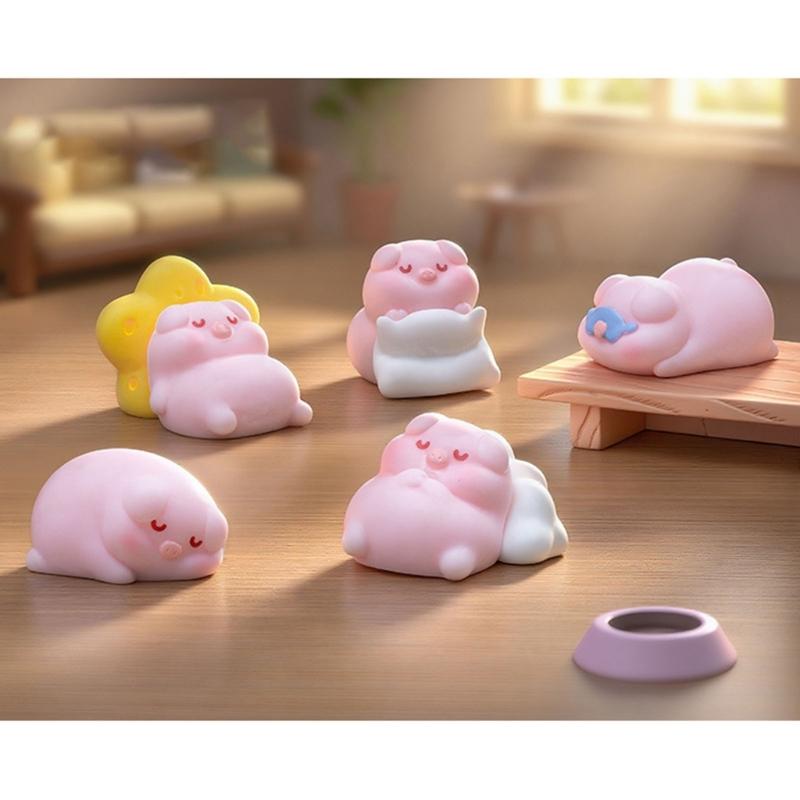 Pigs Figurines Mini Pigs Decors Waterproof Toy Playsets Miniature Doll Garden Figurines Cake Toppers Parties Favor
