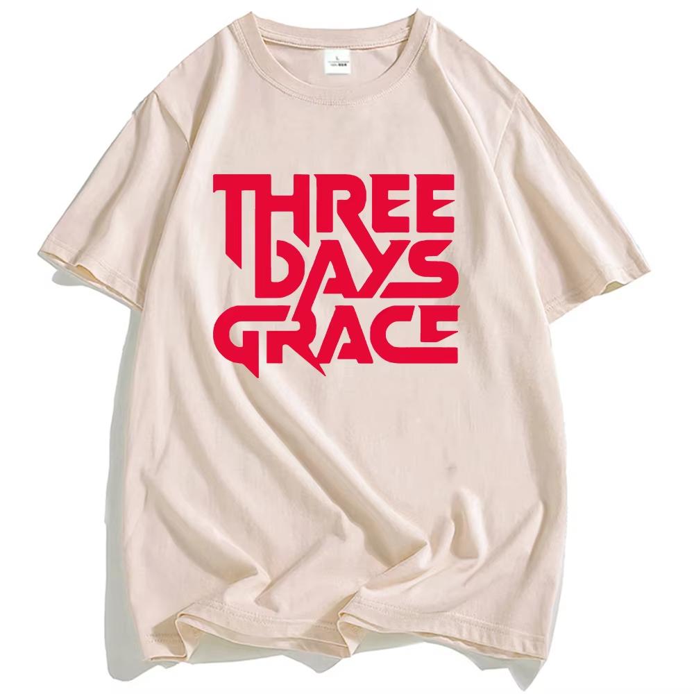 THREE DAYS GRACE Band mens 100cotton Tshirt hiphop regular style Mens Womens oversized Y2K Tee Casual Loose Outdoor Street