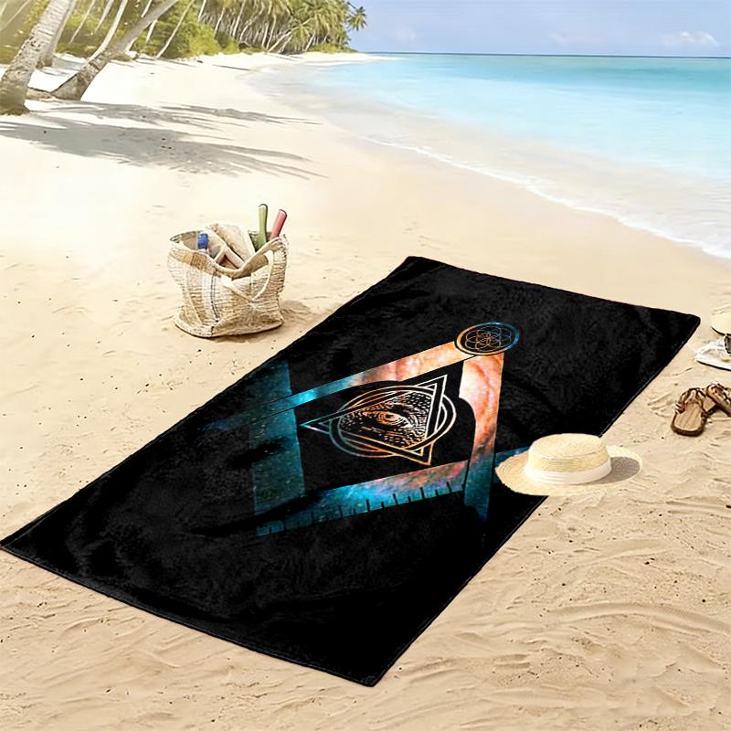 Supernatural Symbols Cosmic Forces beach towel beach Outdoor camping Outdoor pool towel Absorbent bath towel swim Comfort Fashion beach printing