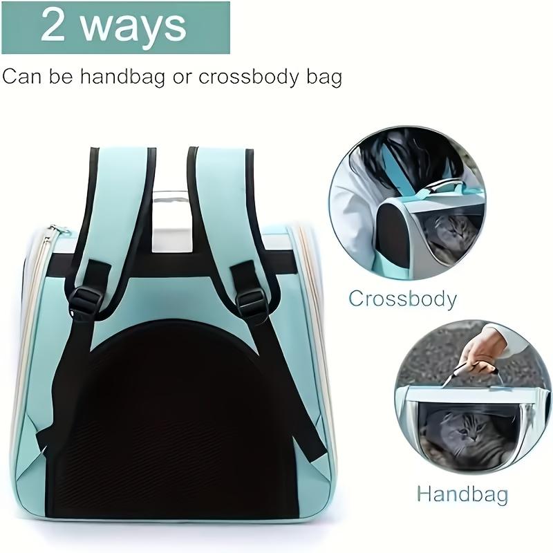 Pet windproof outdoor travel backpack suitable for cats and small pets, easy to carry, with soft padding, can be worn on both shoulders or as a