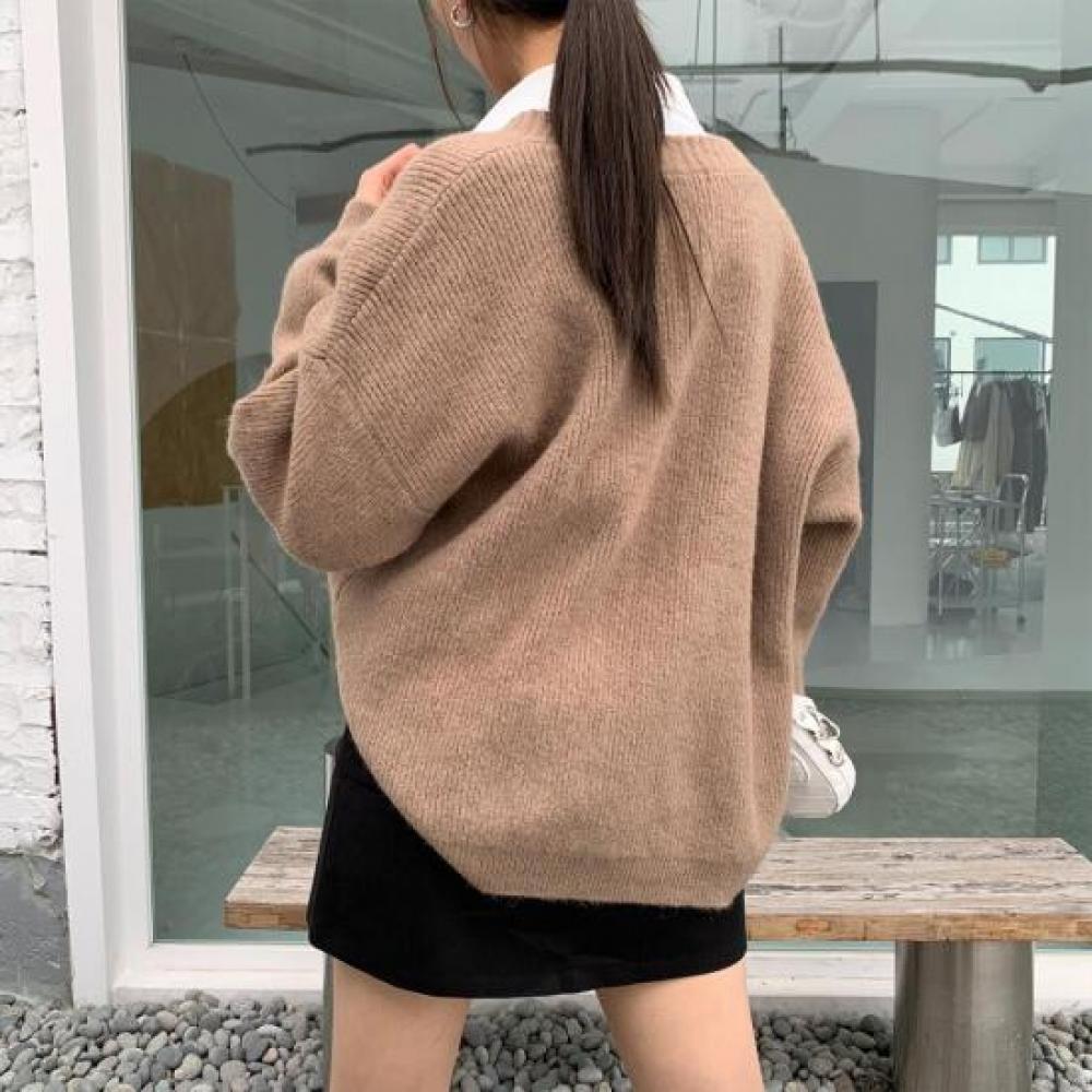 New ArriVals Open Run V Neck Casual Women oVersized Cardigan