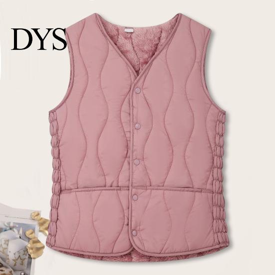 Fashionable Short Vest for Women Women's Warm Padded Lightweight Sleeveless Slim Fit Waistcoat Windproof Solid Color Single-breasted Fall Winter Daily