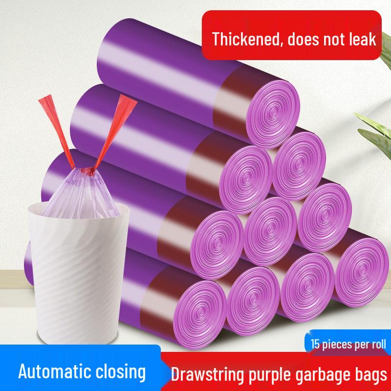 

Двусторонние Толстые Одноразовые Мешки для Мусора на Завязках, 15 штук, 45x50 см для Кухни и Гостиной 45*50