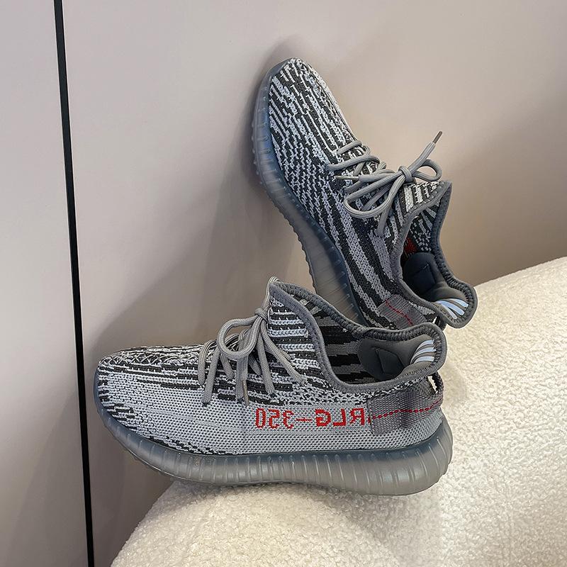 Spring and summer new coconut shoes women's 350 mesh breathable 2025 fly weaving light sports casual running net shoes tide